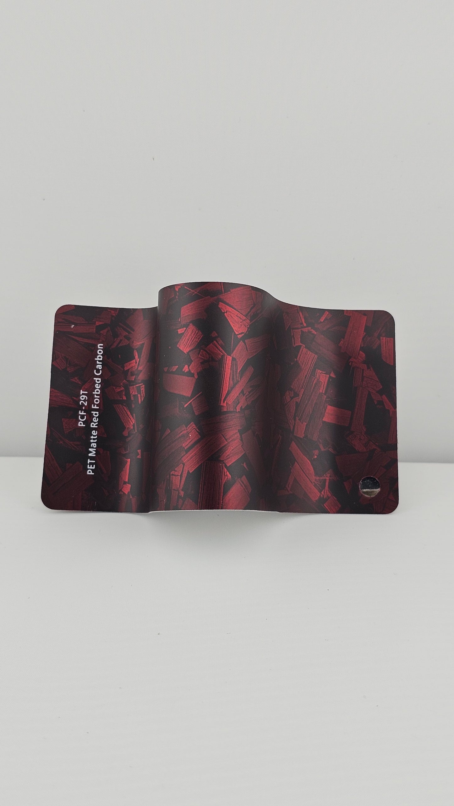 RedWrap Car Wrap Structured Matte Red Forged Carbon