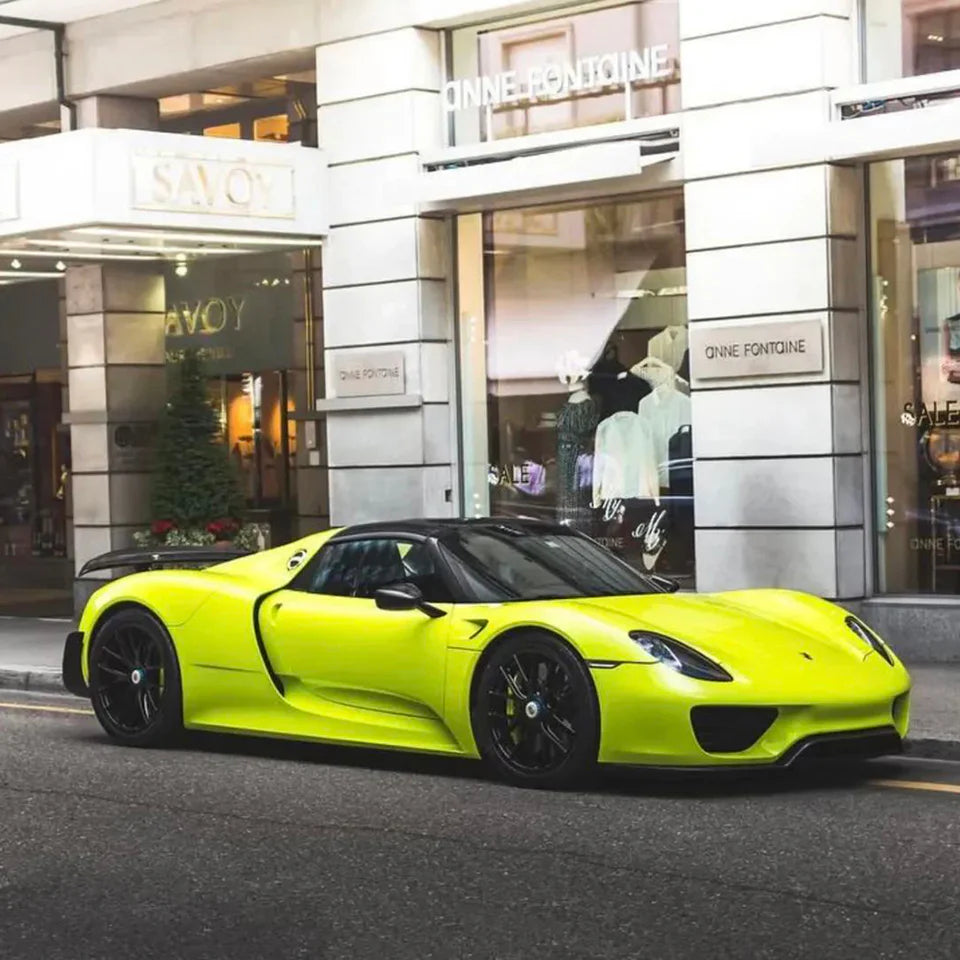 RedWrap Car Wrap Super Gloss Porsche Acid Green