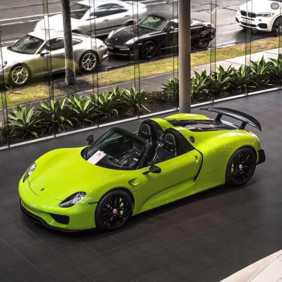 RedWrap Car Wrap Super Gloss Porsche Acid Green
