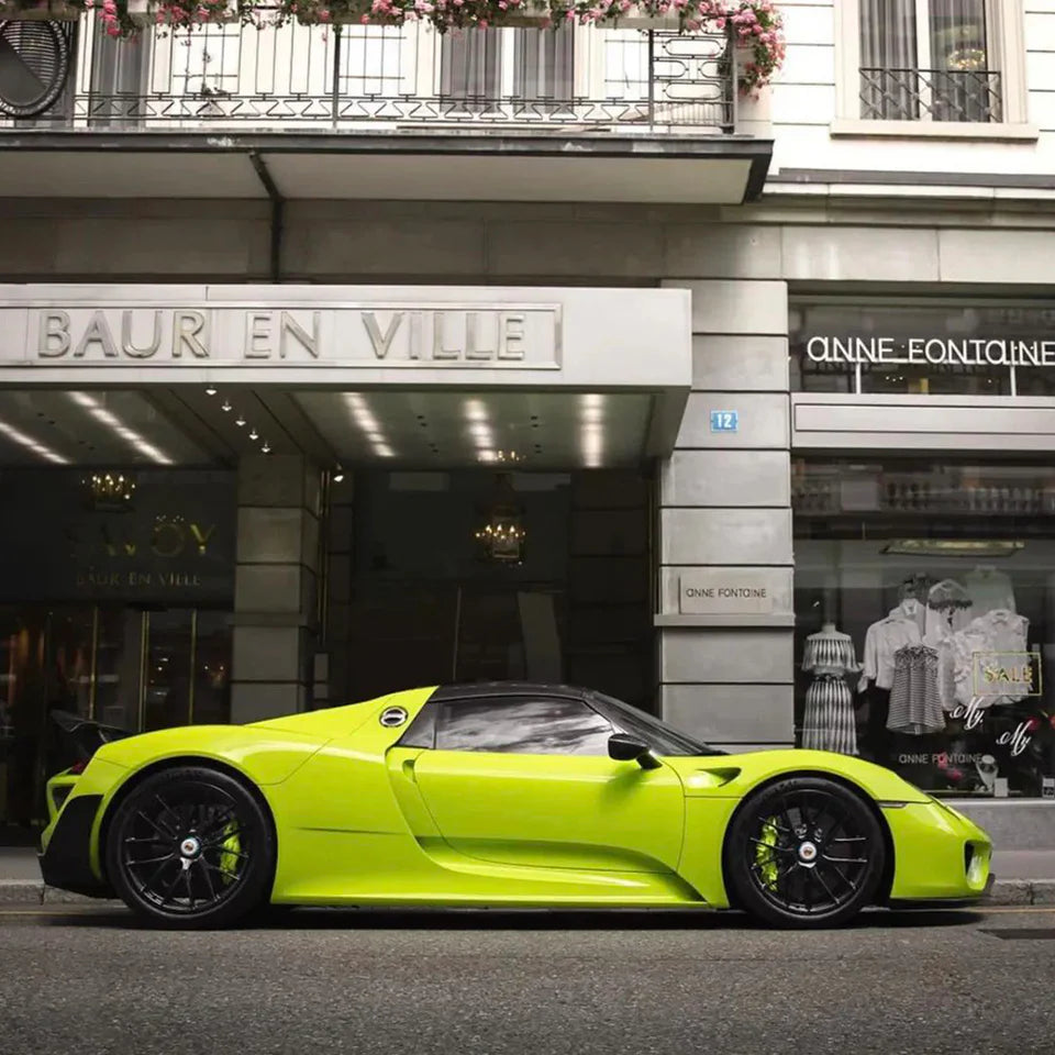 RedWrap Car Wrap Super Gloss Porsche Acid Green