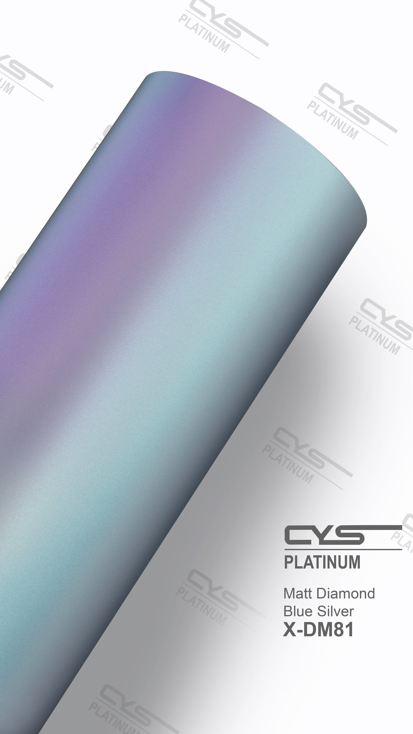 rola folie albastru argintiu mat