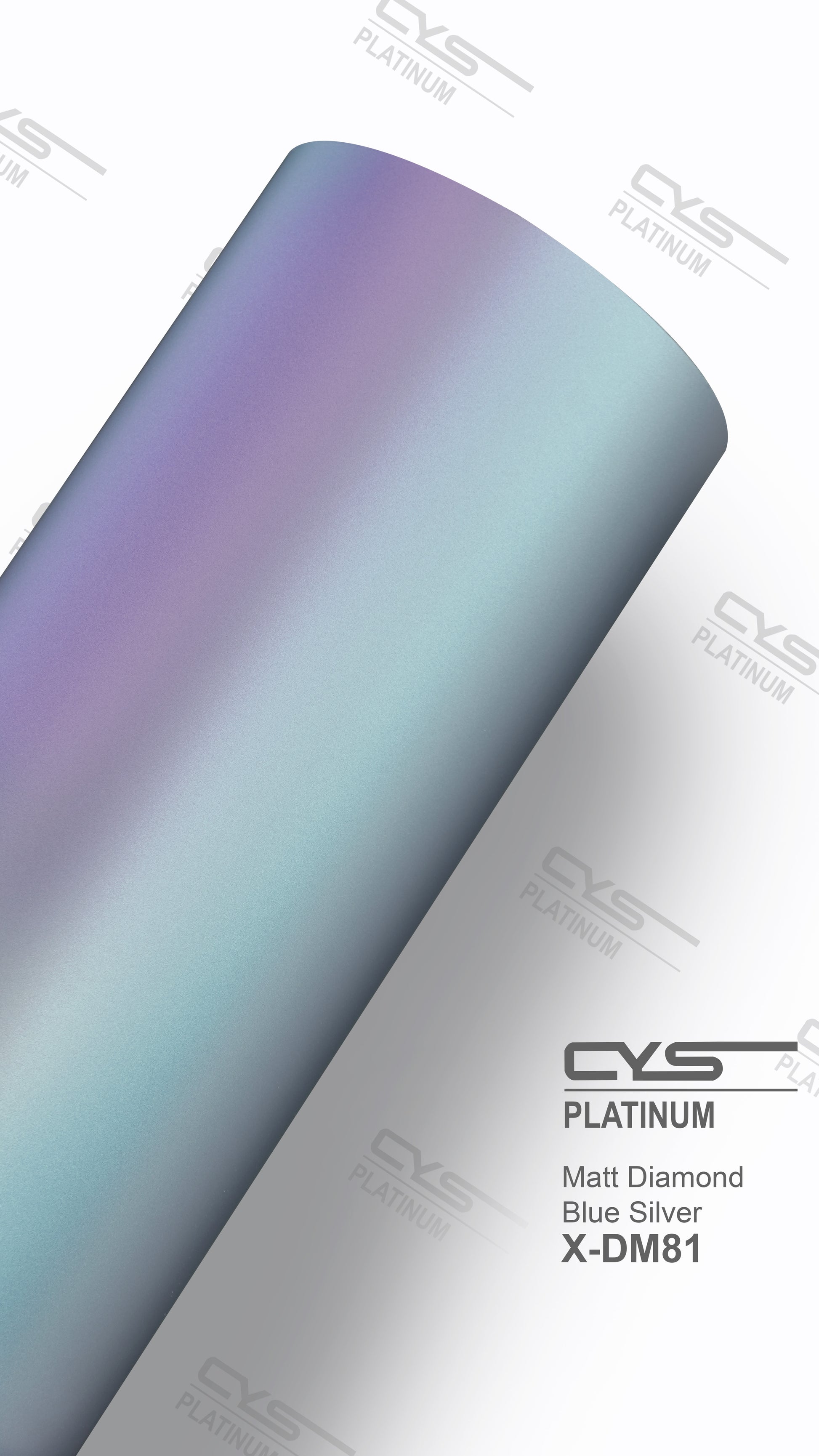 rola folie albastru argintiu mat