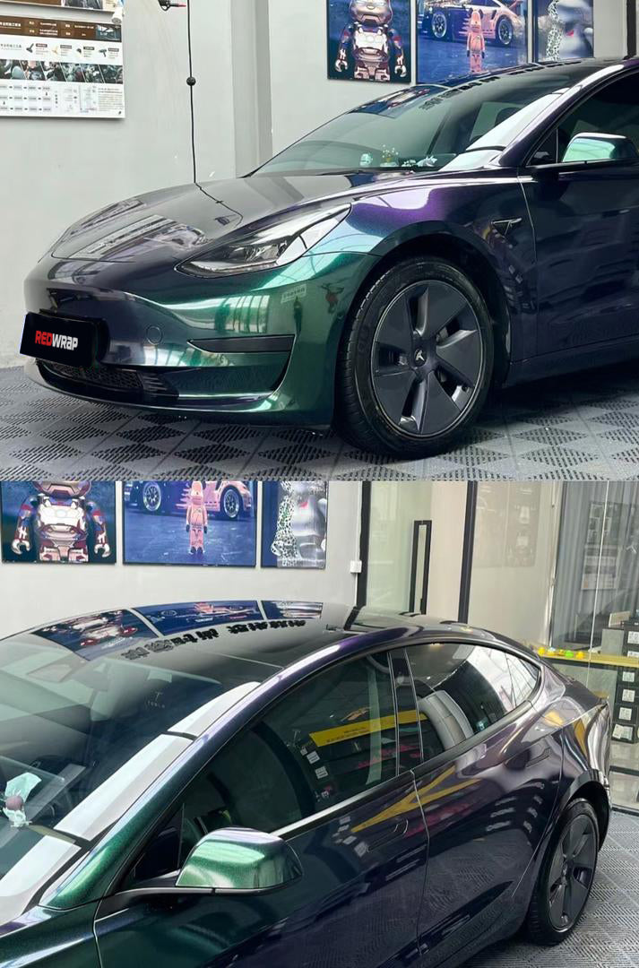 RedWrap Car Wrap Special Effects Chameleon Purple Green