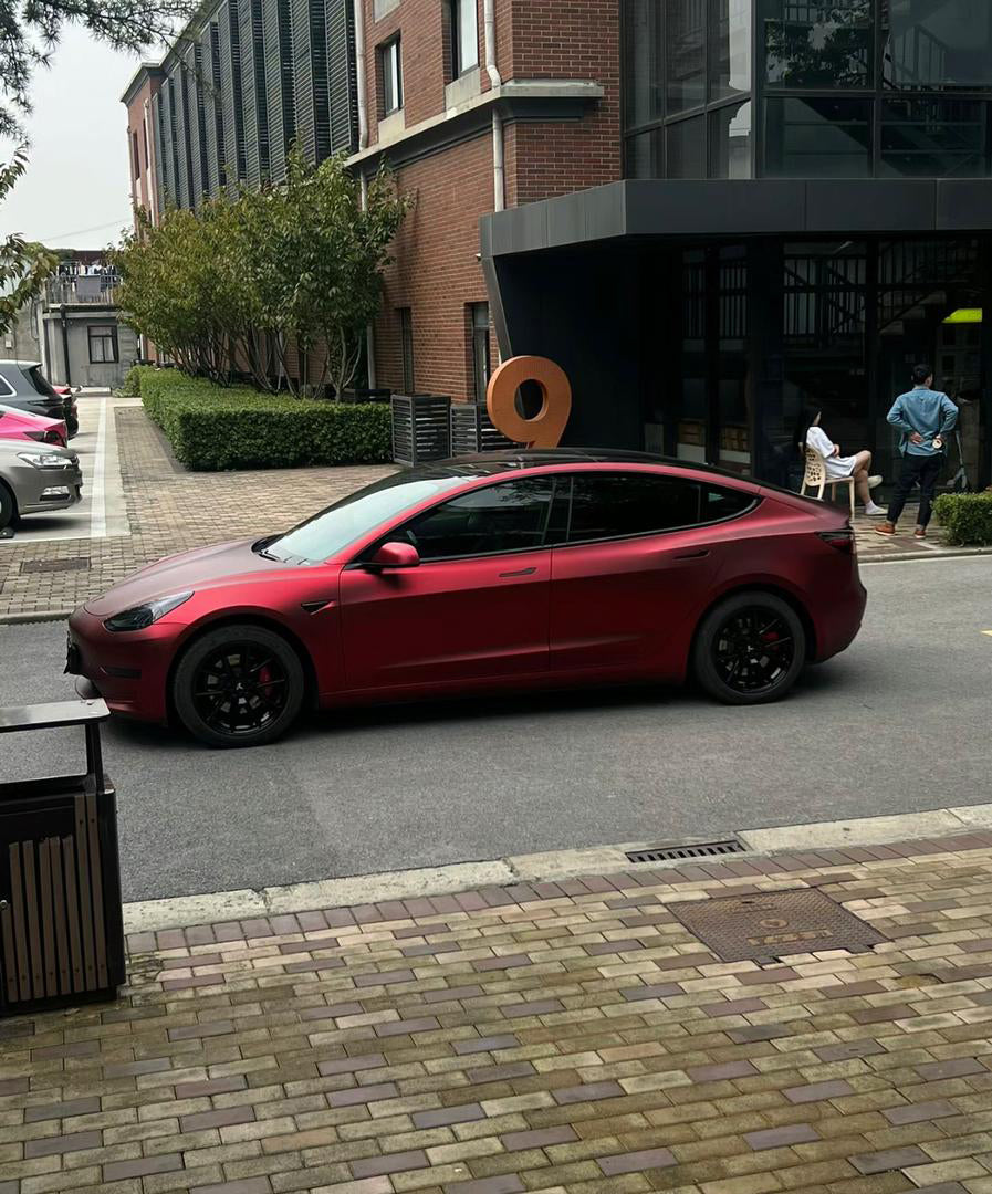 RedWrap Car Wrap Ghost Chrome Romance Red