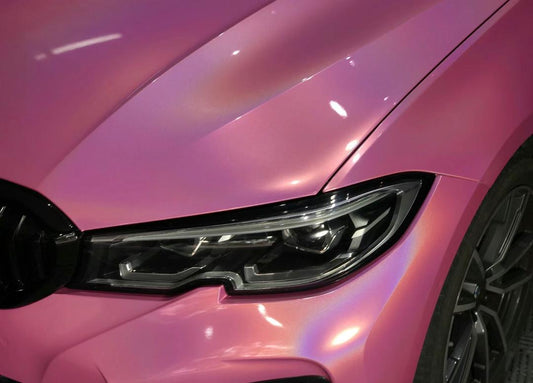 RedWrap Car Wrap Special Effects Holographic Metallic Sakura Pink
