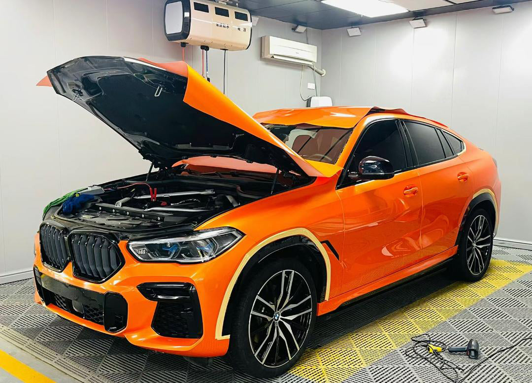 RedWrap Car Wrap Super Gloss Metallic BMW Fire Orange
