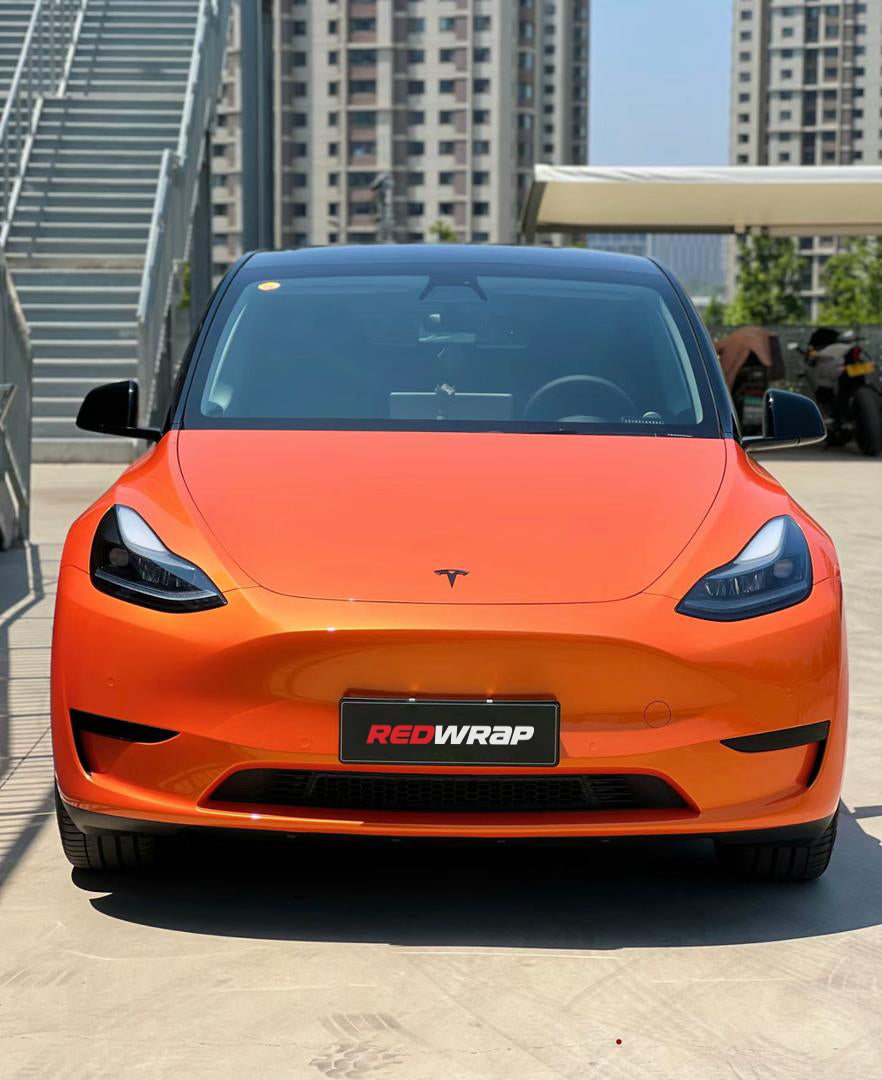 RedWrap Car Wrap Super Gloss Metallic BMW Fire Orange