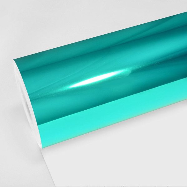 rola autocolant verde deschis cromat-oglinda