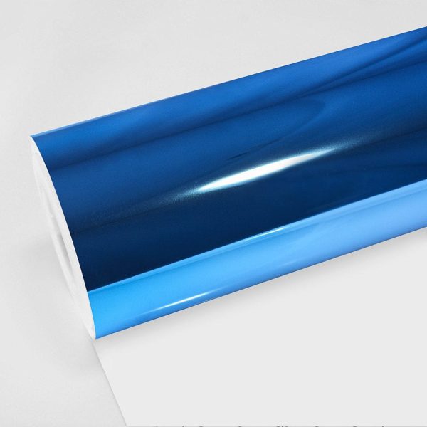 rola autocolant albastru deschis cromat-oglinda