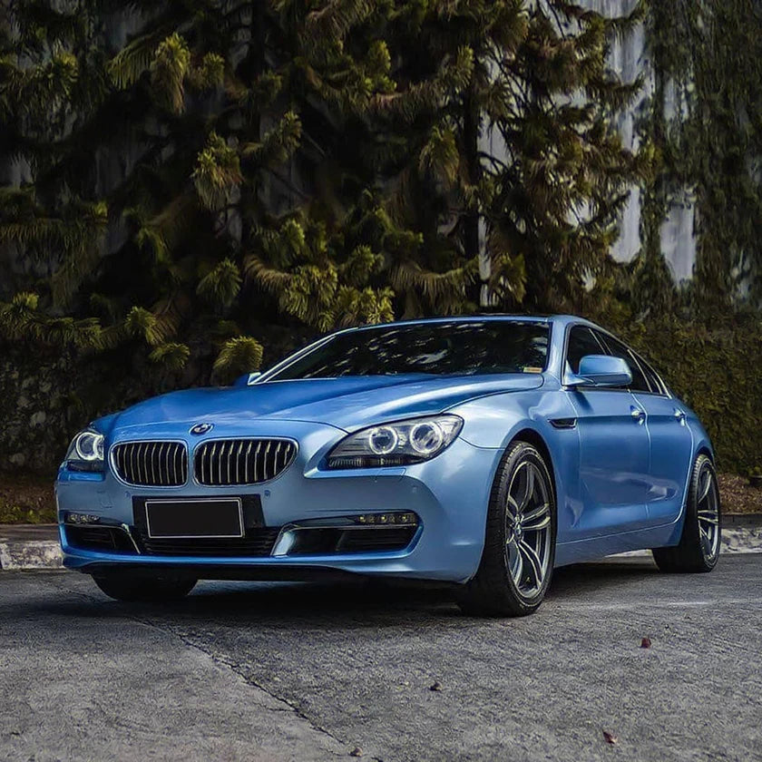 TeckWrap Gloss Metallic Vinyl Wrap (RB-HD) with plastic liner RB15 - Columbia Blue