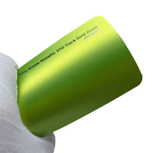 Vibrance Matte Metallic STO Track Gold Green PPF