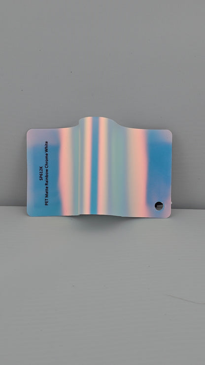 RedWrap Car Wrap Special Effects Matte Rainbow Chrome White
