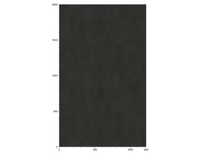 bucata dreptunghiulara de lemn negru care indica dimensiuni, cu o scara de masurare in partea de jos de la 0 la 1220 si in stanga de la 0 la 2000