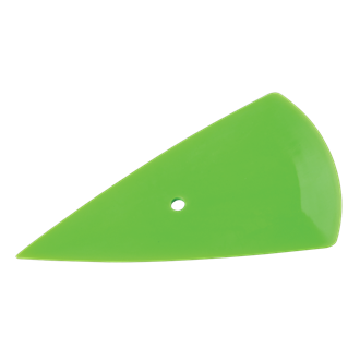 racleta verde cu o parte rotunjita si una ascutita