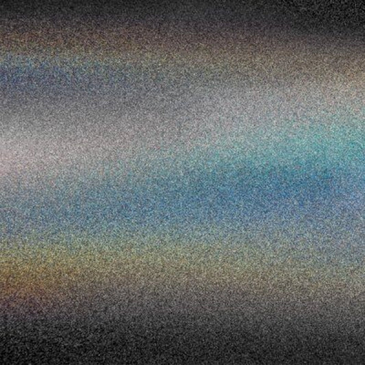 folie auto satinata textura granulata si un gradient de culori de la negru la albastru la verde la galben.