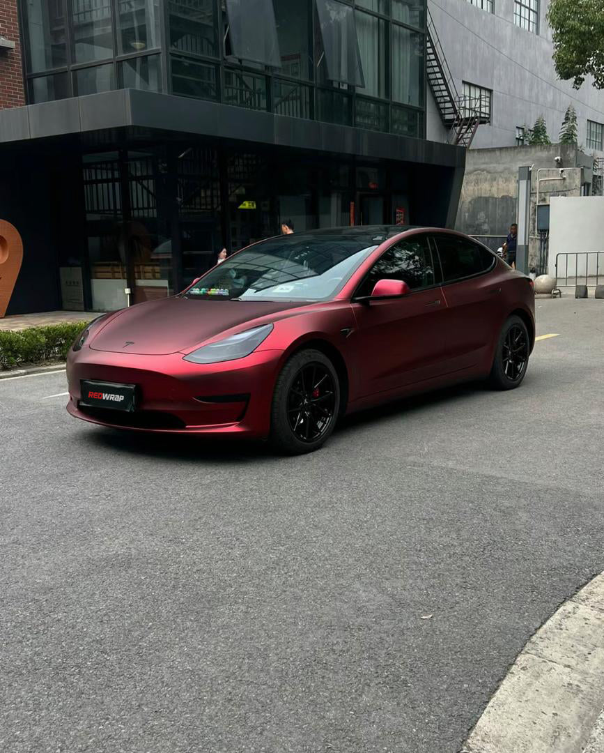 RedWrap Car Wrap Ghost Chrome Romance Red