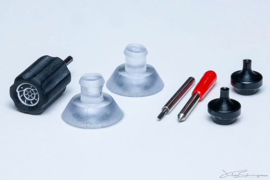 Kit intretinere XL PDC Cutter (2 picioare cu ventuza, 2 lame, 2 varfuri de lama, o rotita de reglare a tensiunii, o perie pentru curatarea varfurilor)
