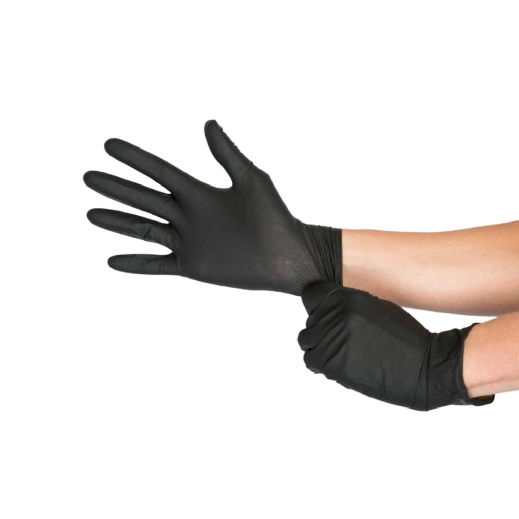 Manusi Farma Gloves nepudrate din nitril de culoare neagra (100buc/cutie)