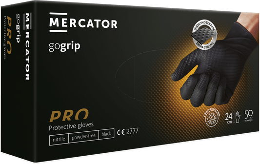 cutie manusi nitril Mercator GoGrip Negru