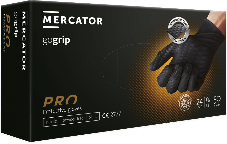 Manusi nitril Mercator GoGrip Negru