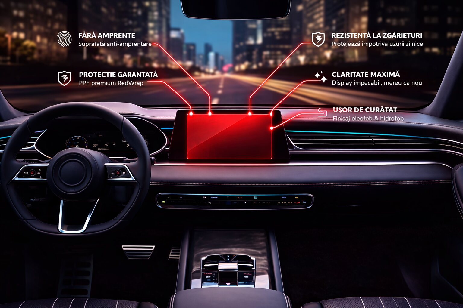 Folie protectie ecran auto