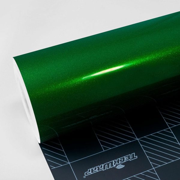 TeckWrap Gloss Metallic vinyl wrap (RB-HD) with plastic liner RB26 - Ruby Green
