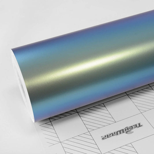 rola autocolant verde-albastru metalic mat