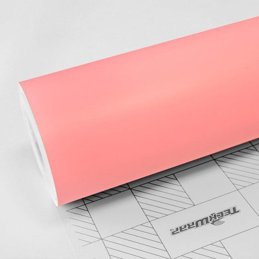 rola autocolant roz-coral mat